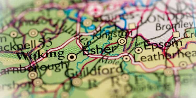 key streets and areas in Esher for property ST